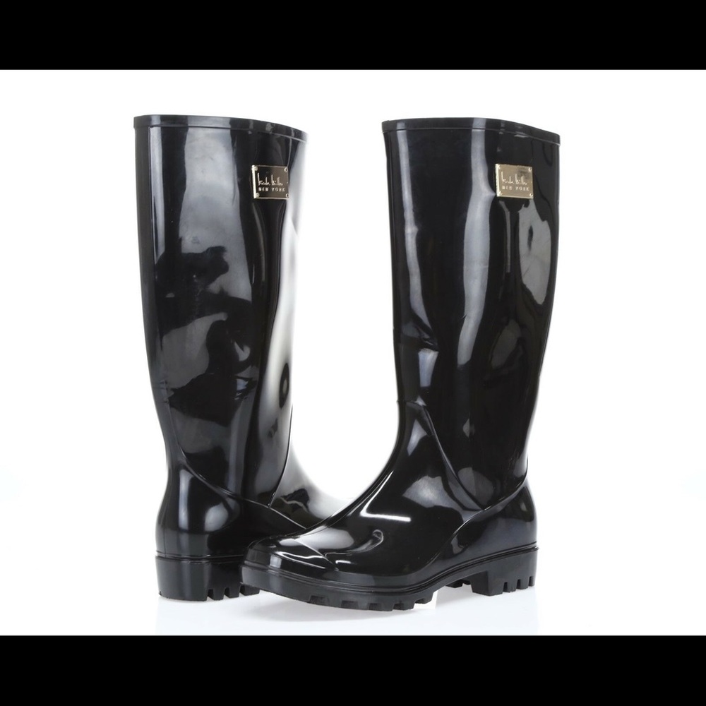 Nicole Miller RainBoots. Black Size 9